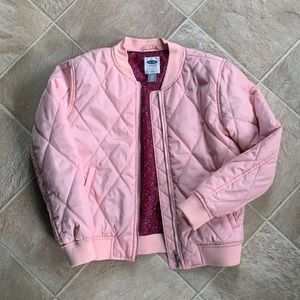 Old Navy pink quilted Jacket. Size L (10/12).